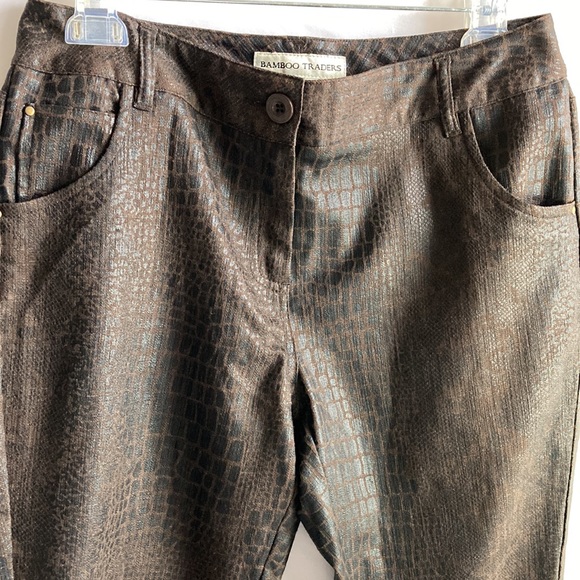 Bamboo Traders Faux Snake Skin Dress Pants Size 6 - Picture 3 of 12